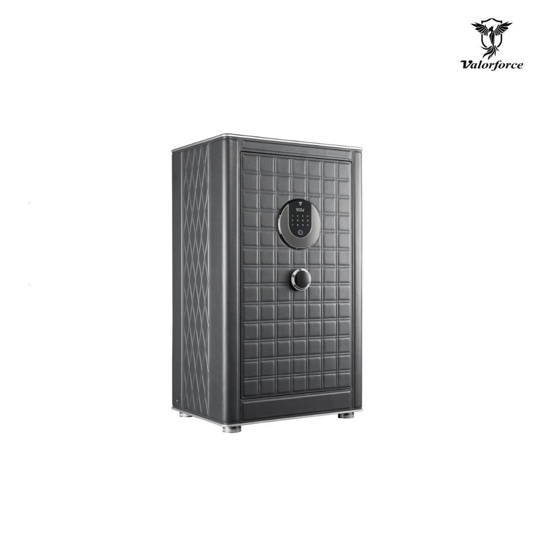 Compact fingerprint PIN safe with hidden compartment