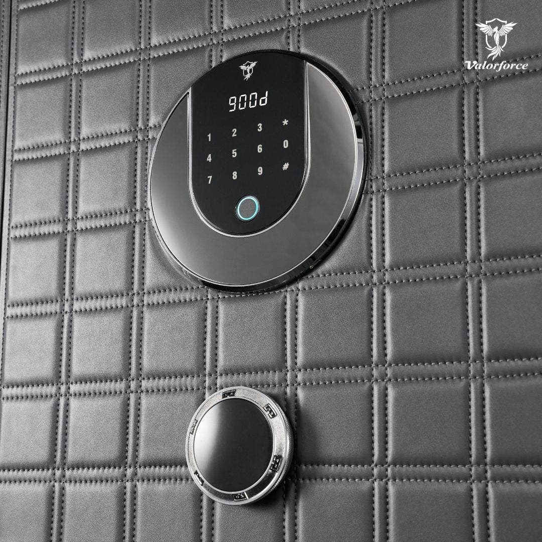 luxury safe for jewellery and cash
small home security vault
fingerprint safe for bedroom
modern biometric safe box
secure family valuables safe