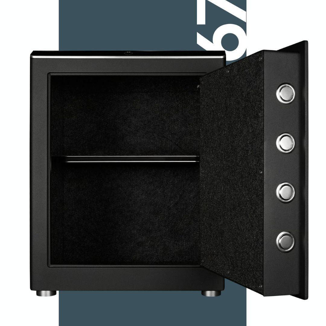 Valorforce PX67 fingerprint safe
PX67 biometric safe – open with shelves