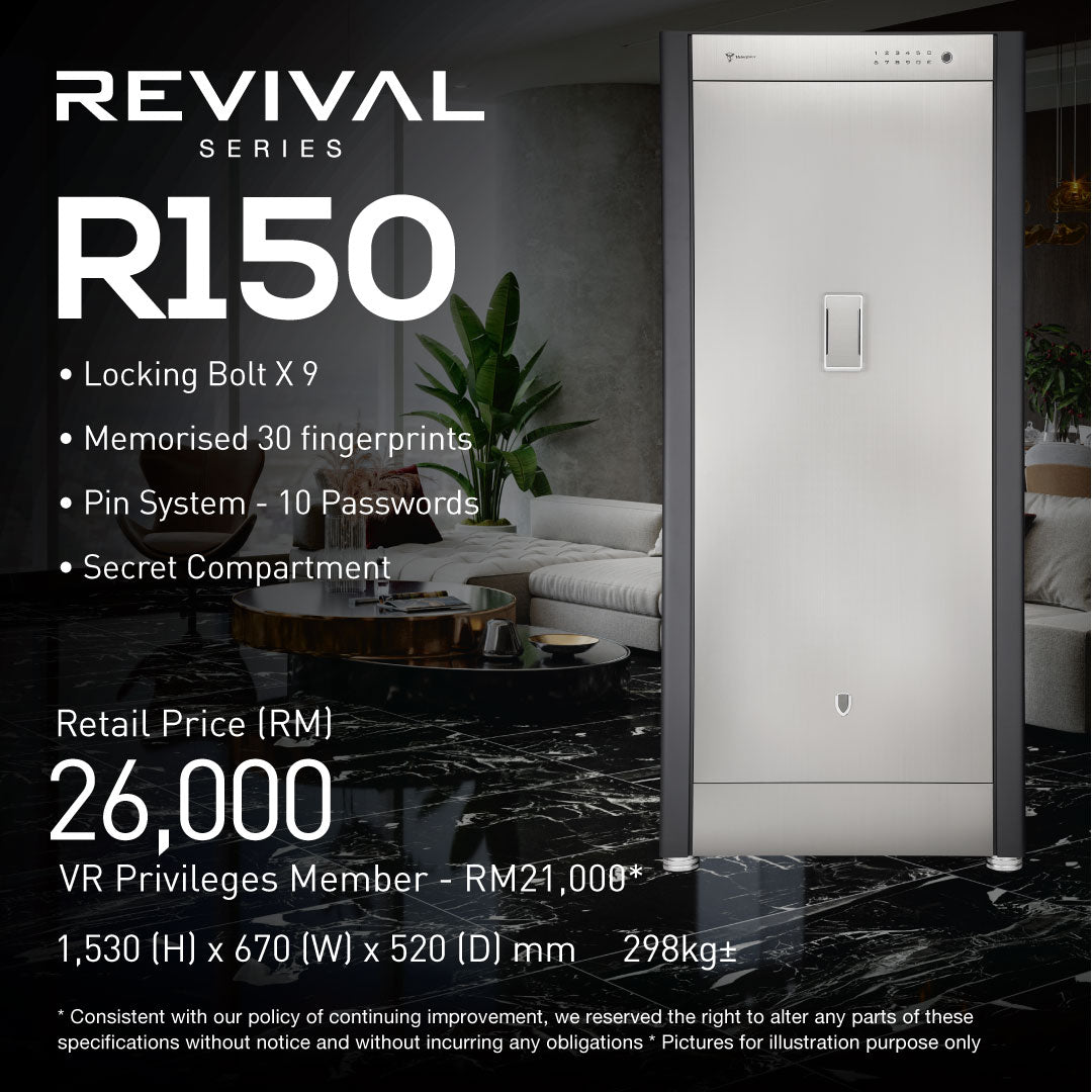 Revival R150 safe
extra-large stainless vault
heavy-duty home safe