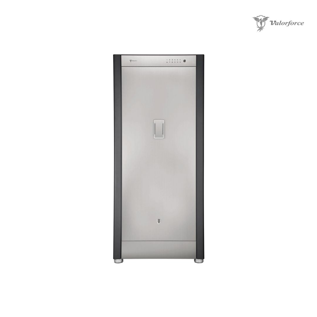 R150 safe interior with velvet-lined drawers
Hidden compartment inside Valorforce R150 saf