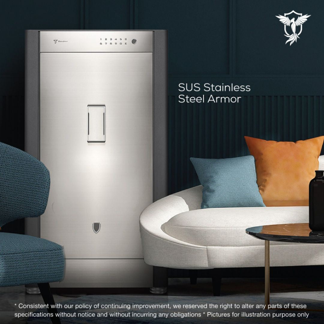 biometric-ready security safe
secret compartment jewelry safe
luxury stainless home vault