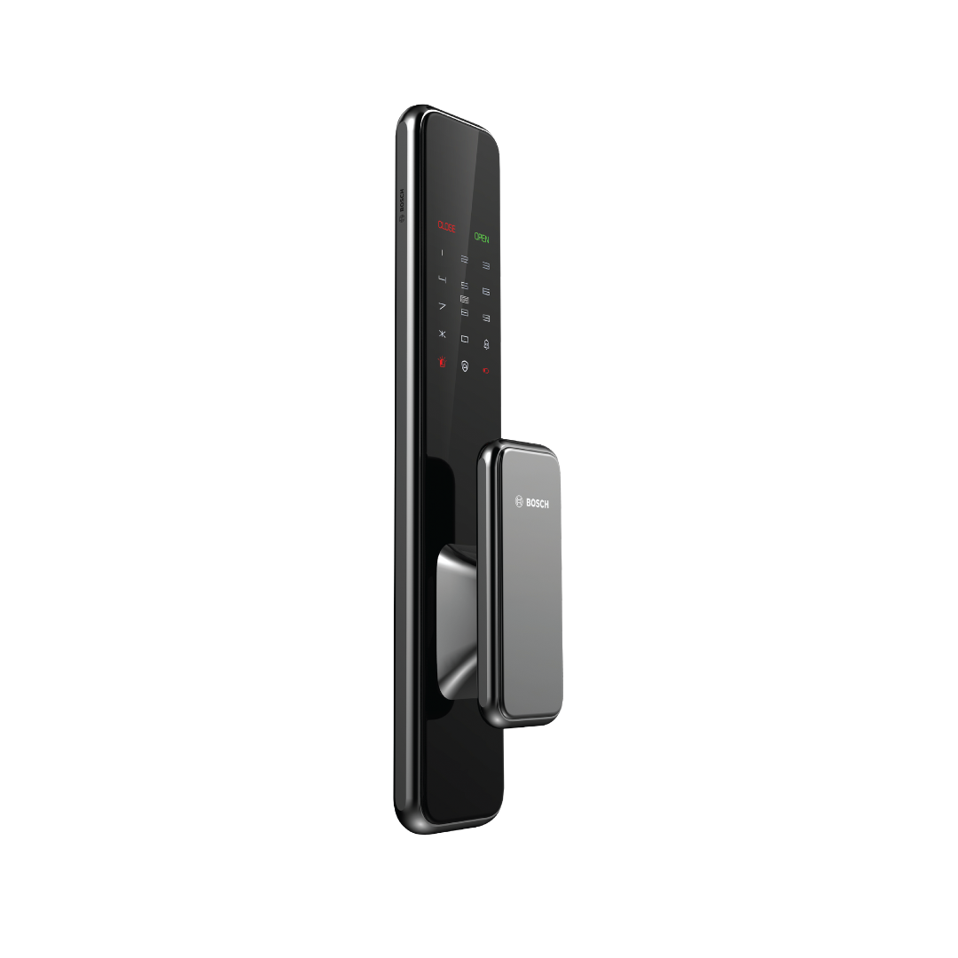 Bosch, EL600, smart lock, fingerprint lock, PIN code lock, NFC card lock, anti-panic lock, child safety lock, tempered glass lock, Malaysia lock