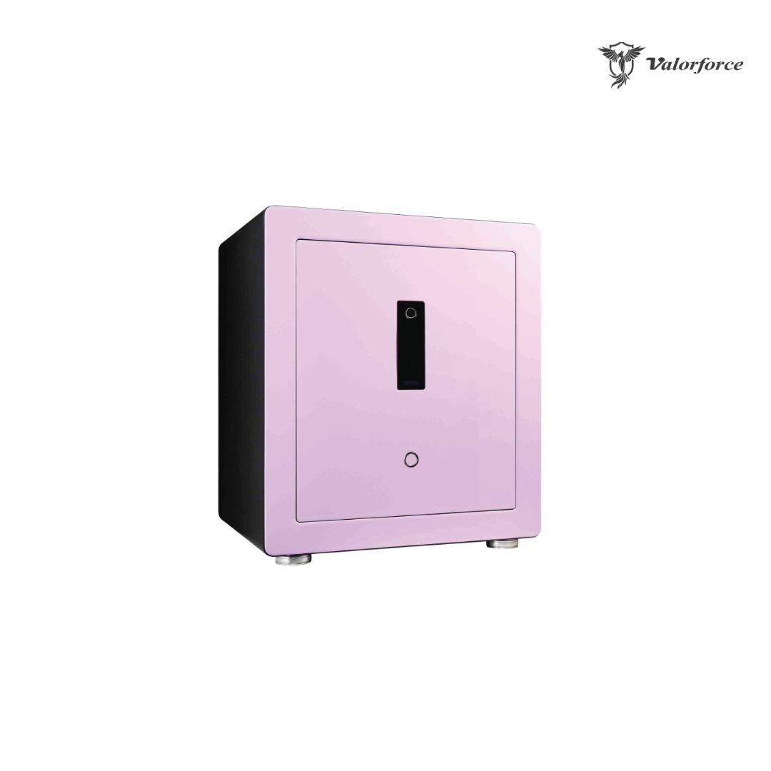 V12 Special Edition Lilac safe with biometric fingerprint unlock – Valorforce
Lilac jewellery safe interior with LED lighting and micro-suede lining