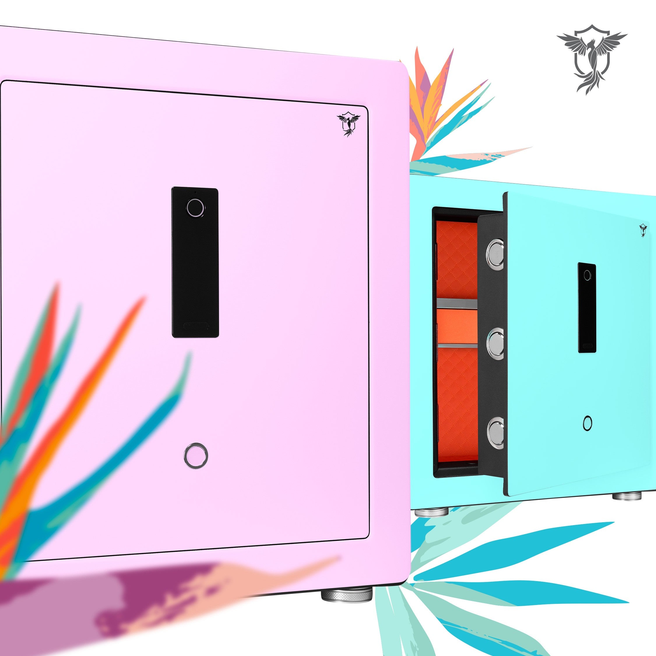 Jewellery drawer in Valorforce Turquoise safe
Triple bolt locking mechanism of V12 Turquoise safe