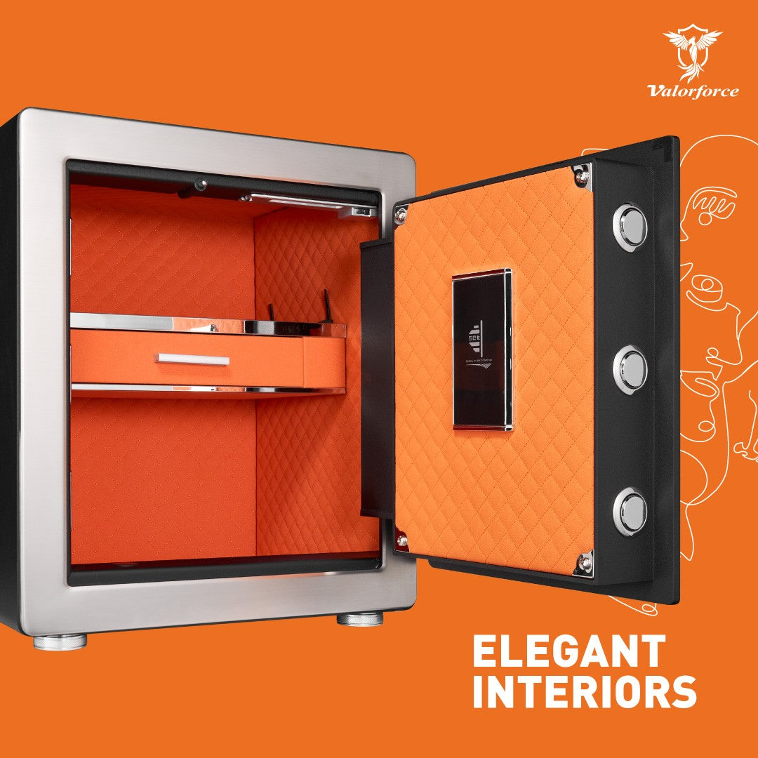 Passion V12 Safe – Interior with Drawers & LED Lights
V12 Safe – Stainless Steel Finish Exterior