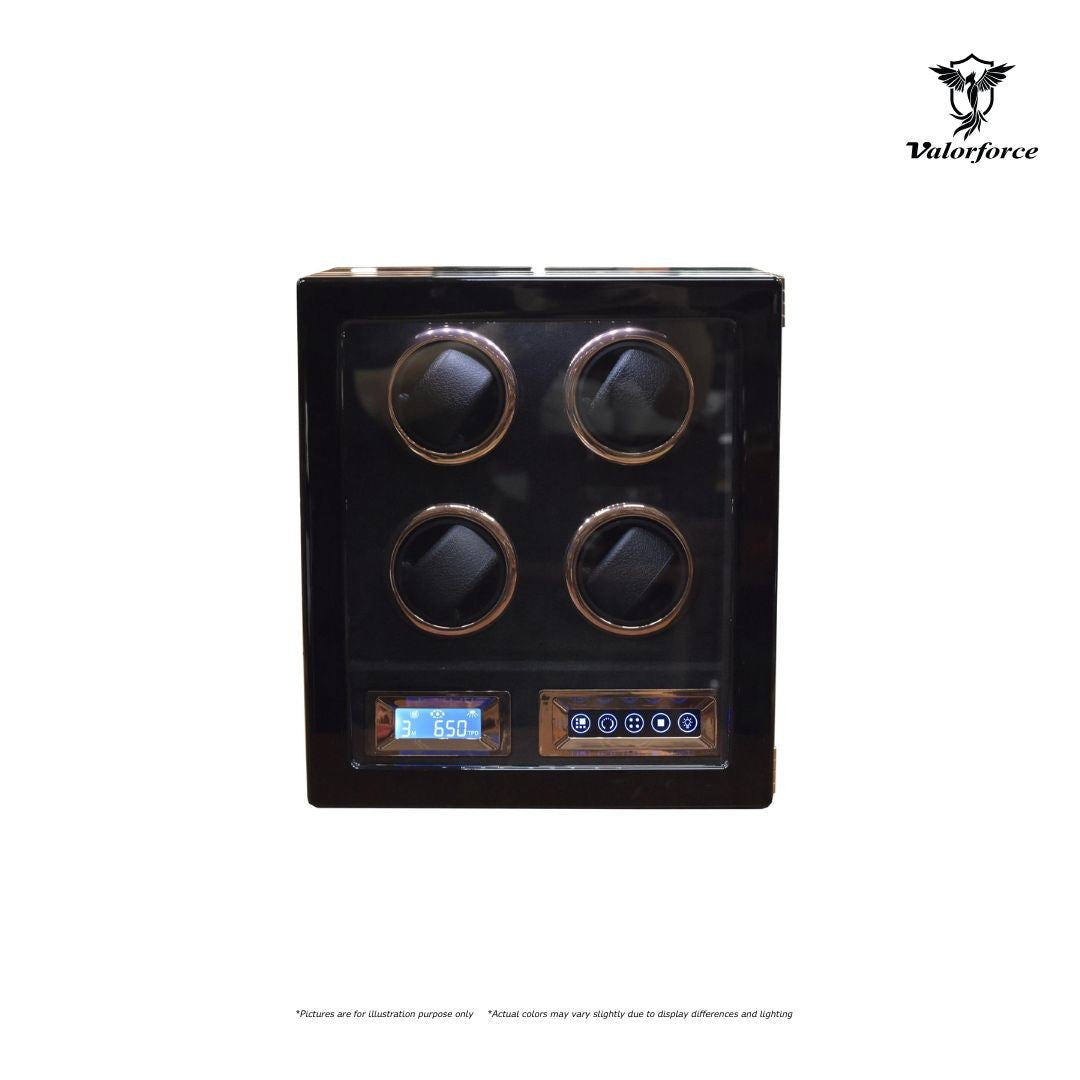 Valorforce Digital Winder DW4 – 4-Watch LED-Controlled Luxury Winder ...