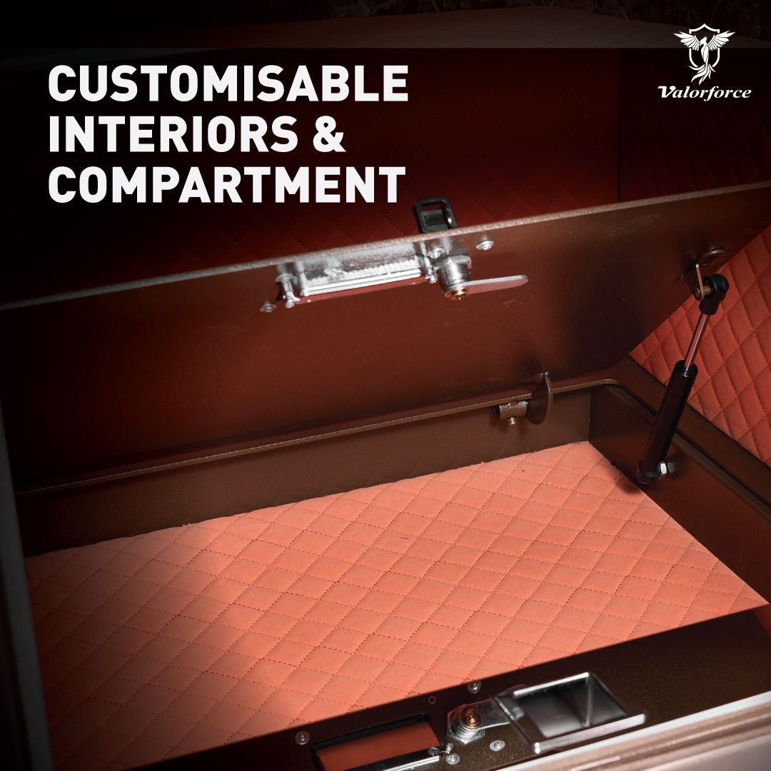 Hidden secret compartment inside Majestic safe