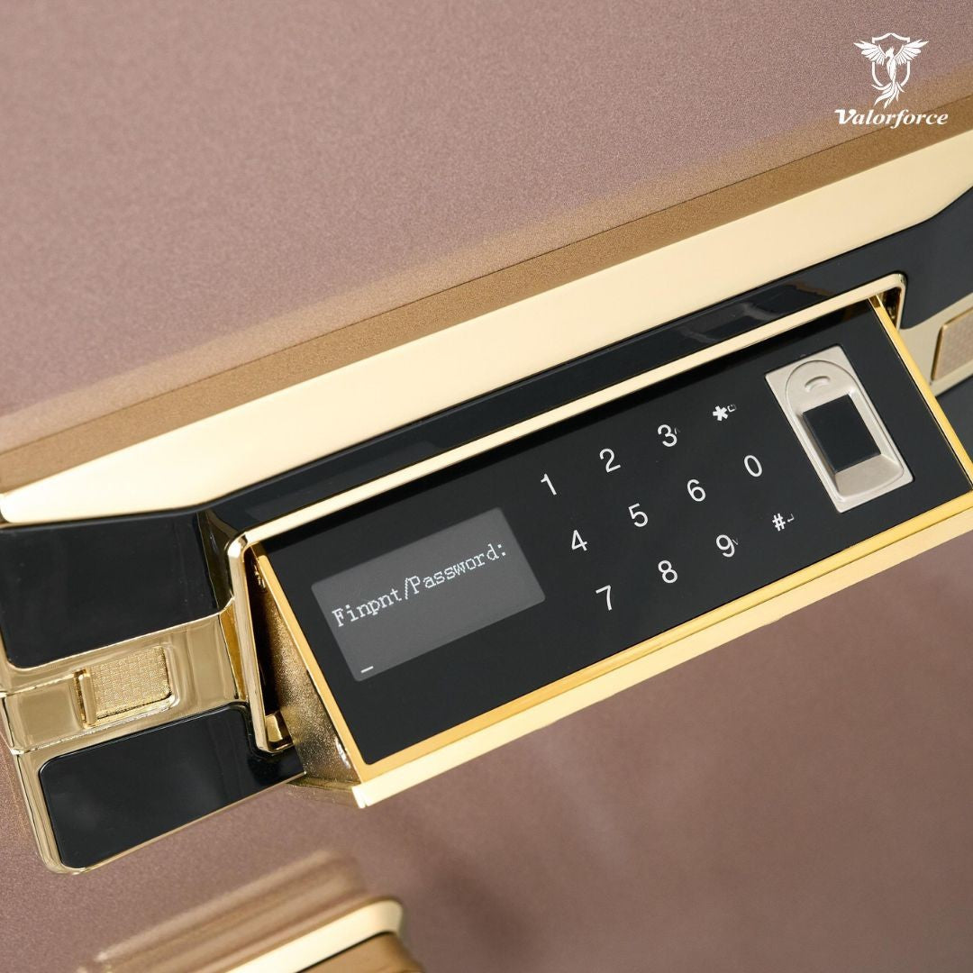 high-end jewelry safe box
reinforced steel biometric safe
fingerprint PIN secure vault