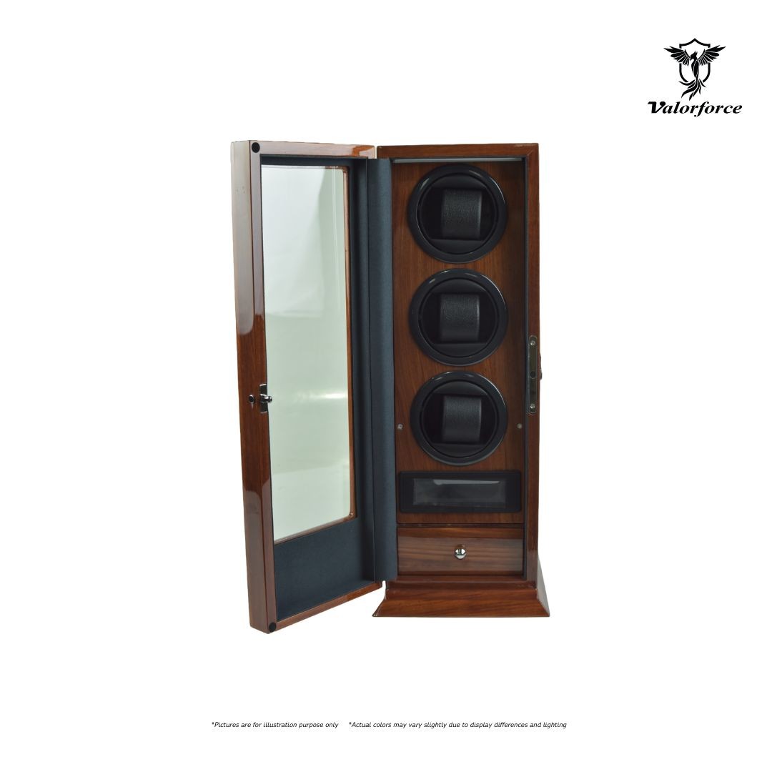 Brazilian Rosewood Fingerprint Lock BRFDW3-V
