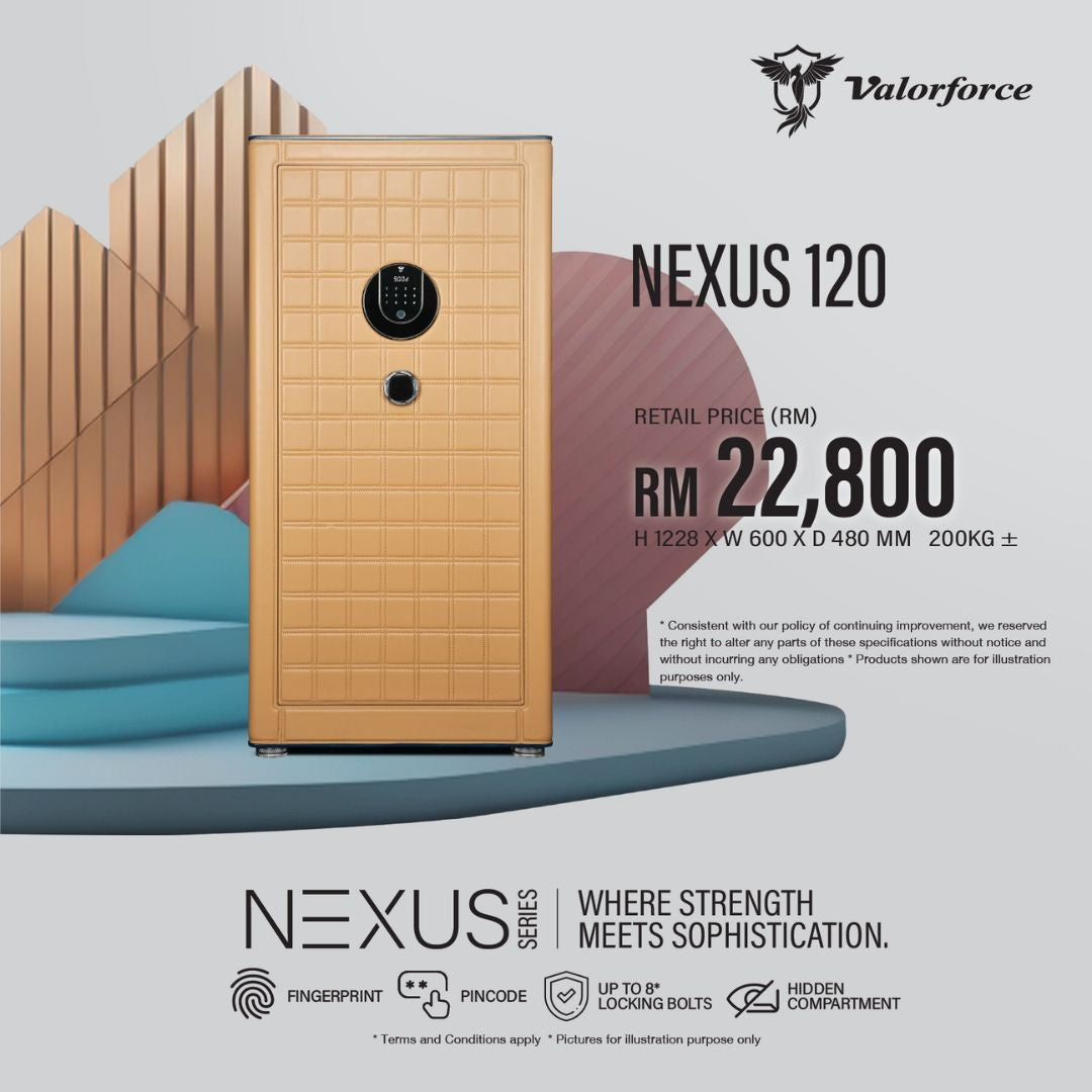Nexus 120 safe 
safe box malaysia
large biometric safe
high capacity vault