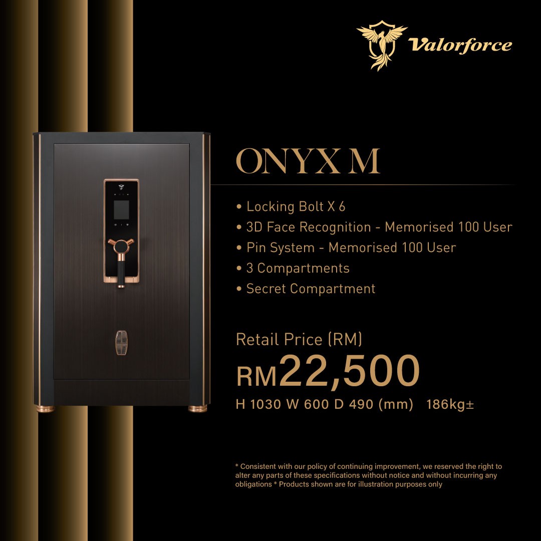 Onyx M fireproof safe
safe box malaysia
