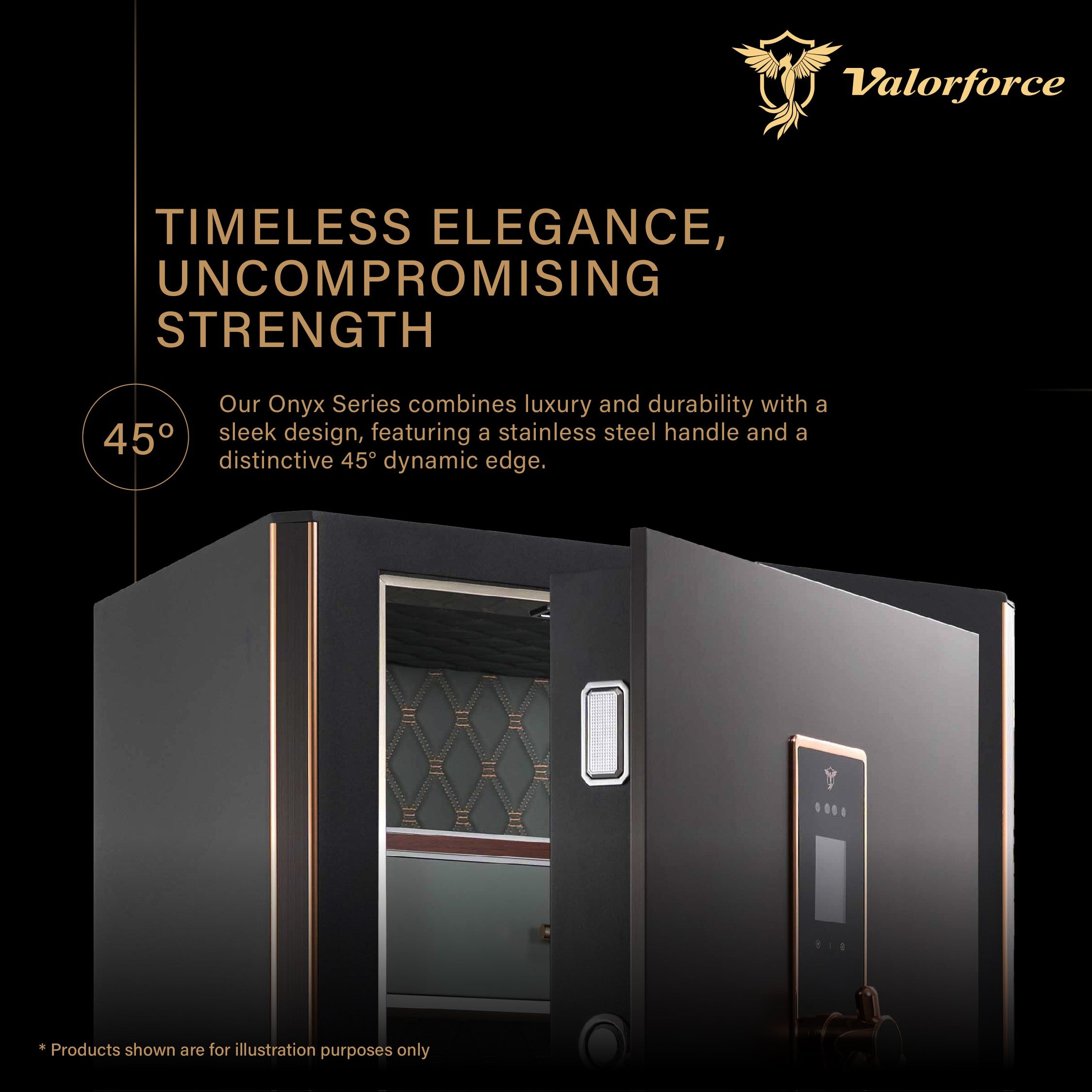 German spiral lock fireproof safe – Onyx M model

Valorforce Onyx Series small fireproof safe Malaysia