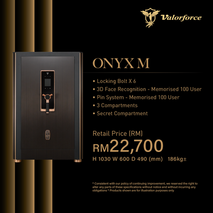 Onyx M fireproof safe
safe box malaysia