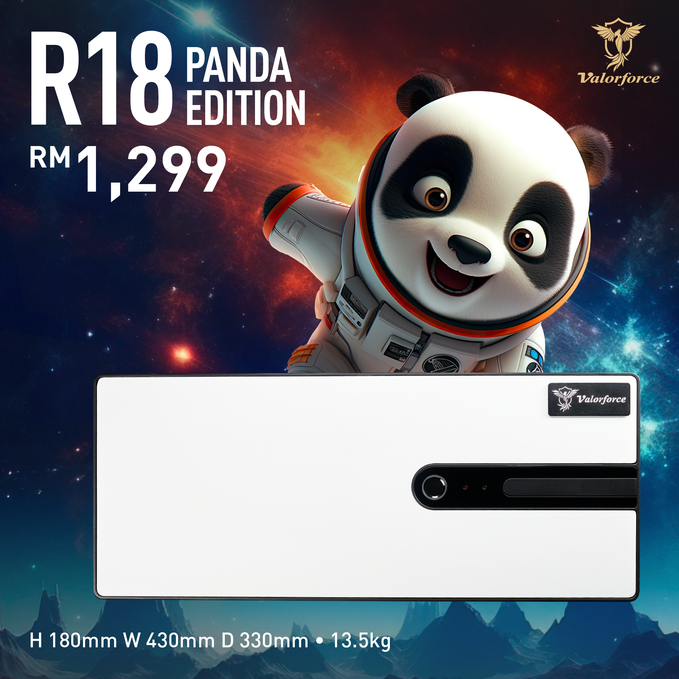 Valorforce R18 Panda Edition fingerprint safe R18 Panda Edition biometric safe 

Valorforce R18 Panda Edition, R18 Panda safe, fingerprint safe Malaysia, limited edition safe
