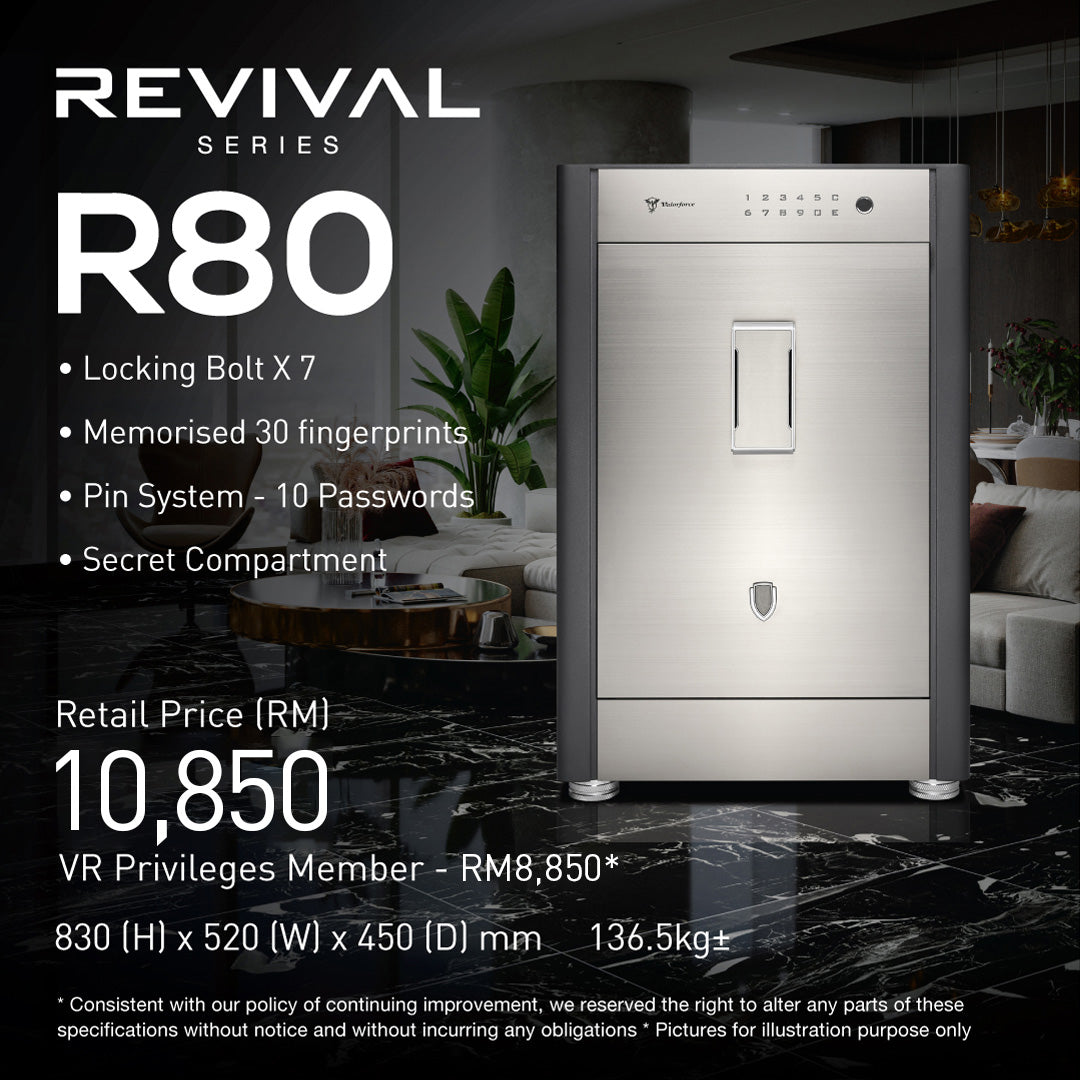 Revival R80 safe
Safes, Safes Malaysia, Peti Besi, Jewellery Box, Watch Winder Safety
stainless steel vault Malaysia

high-security home safe