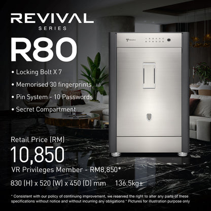 Revival R80 safe
Safes, Safes Malaysia, Peti Besi, Jewellery Box, Watch Winder Safety
stainless steel vault Malaysia

high-security home safe