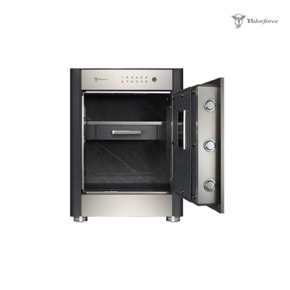 Valorforce stainless steel vault with biometric access panel

Elegant jewellery safe with zinc alloy handle – R60 safe