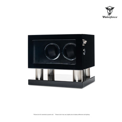 Valorforce Digital Winder DWS2 high-gloss exterior

Dual-watch digital winder with LED lighting – DWS2

Digital TPD control panel watch winder DWS2

Secure key lock luxury watch winder DWS2
