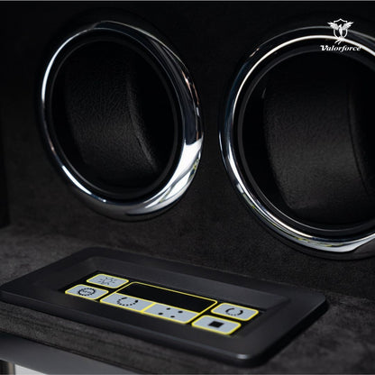 Digital Watch Winder, DWS2, LED Watch Winder, Dual Watch Winder, Digital TPD Control, Key Lock Winder, Luxury Watch Storage, Valorforce Digital Winder