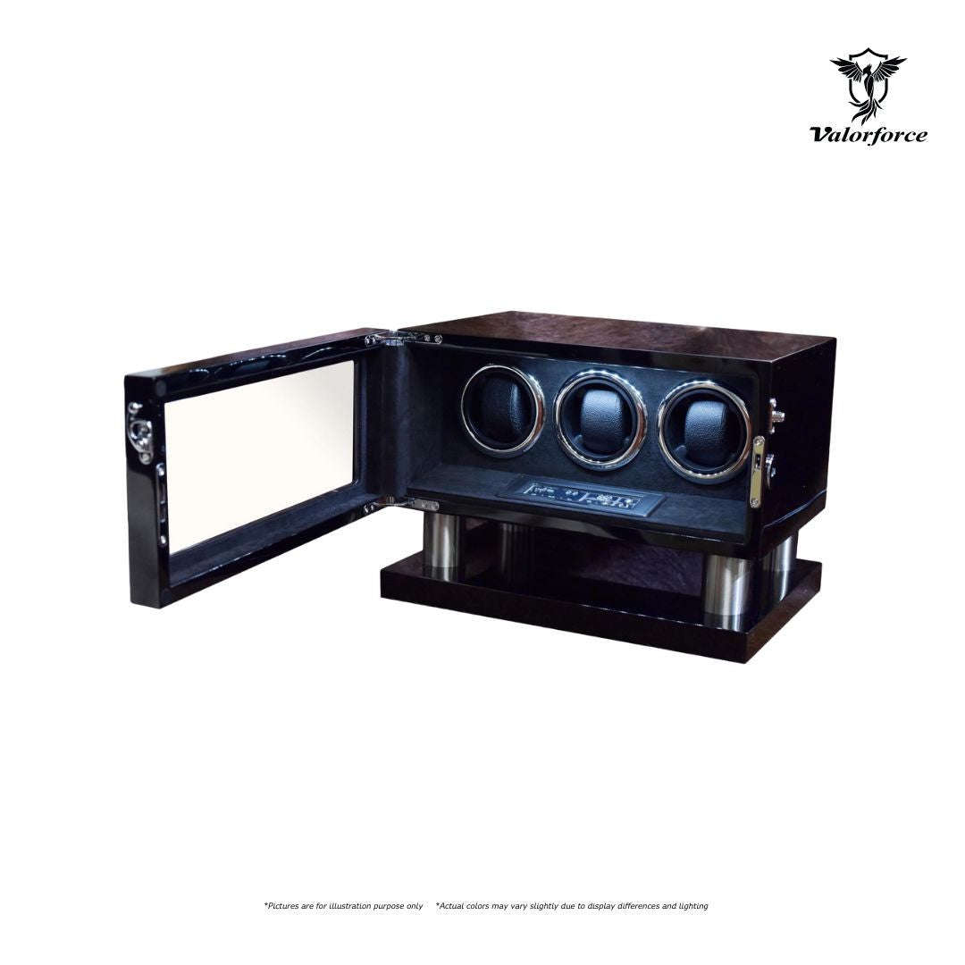 Valorforce Digital Watch Winder DWS3 high-gloss case

Single-watch LED winder DWS3 model

Digital TPD control panel watch winder DWS3

Secure key-lock single digital winder DWS3