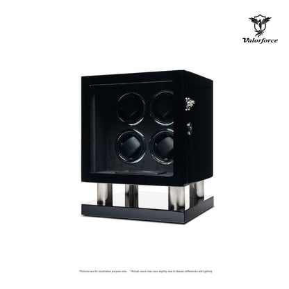 Valorforce Digital Winder DWS4 high-gloss LED-display exterior

4-watch digital winder with LED lights – DWS4

Digital TPD control panel watch winder DWS4

Secure key-lock luxury watch winder DWS4